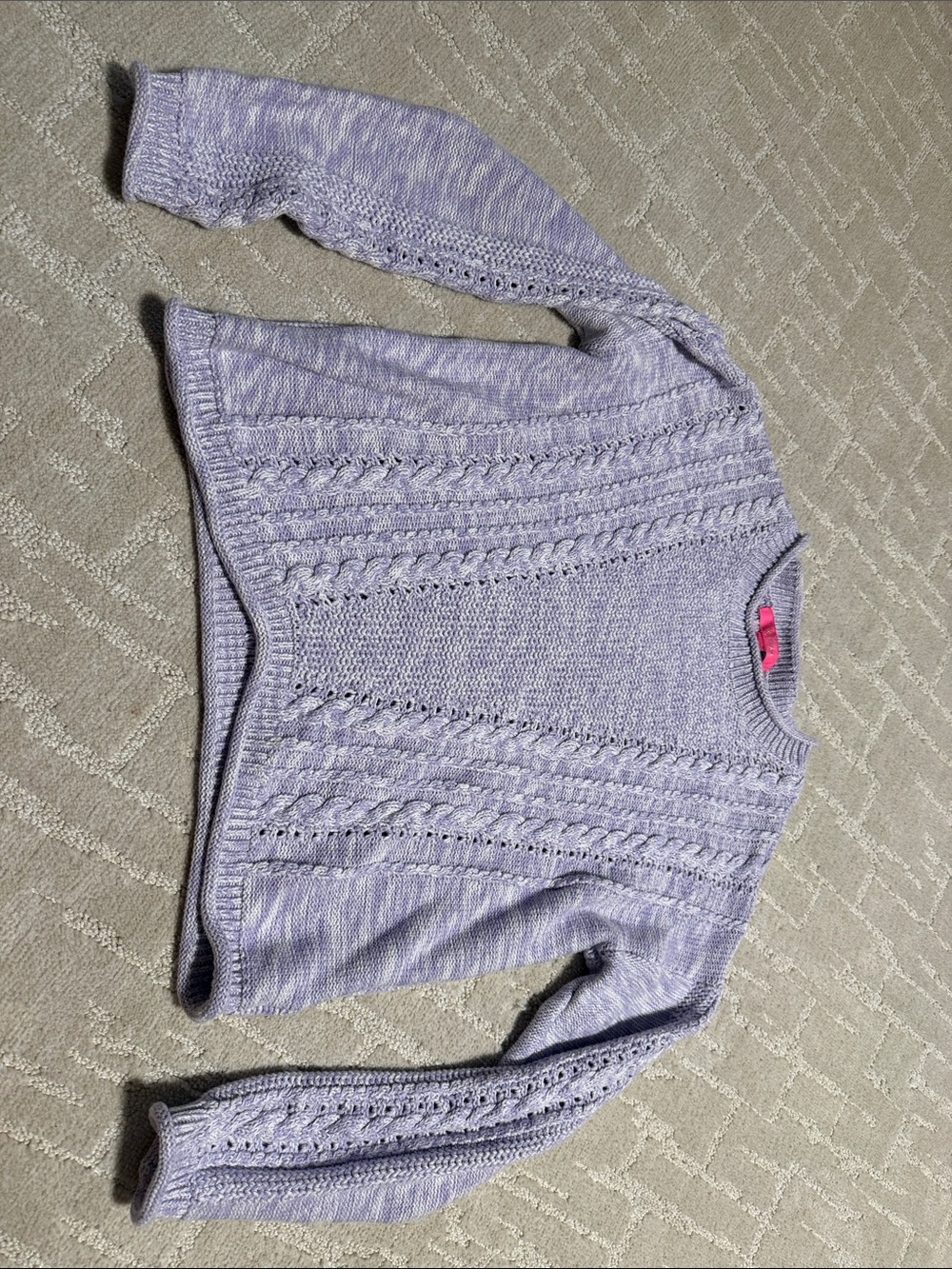 Lilly Pulitzer Lavender Cable Crewneck Sweater
